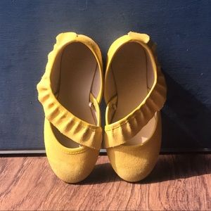 Janie and Jack Yellow suede flats
